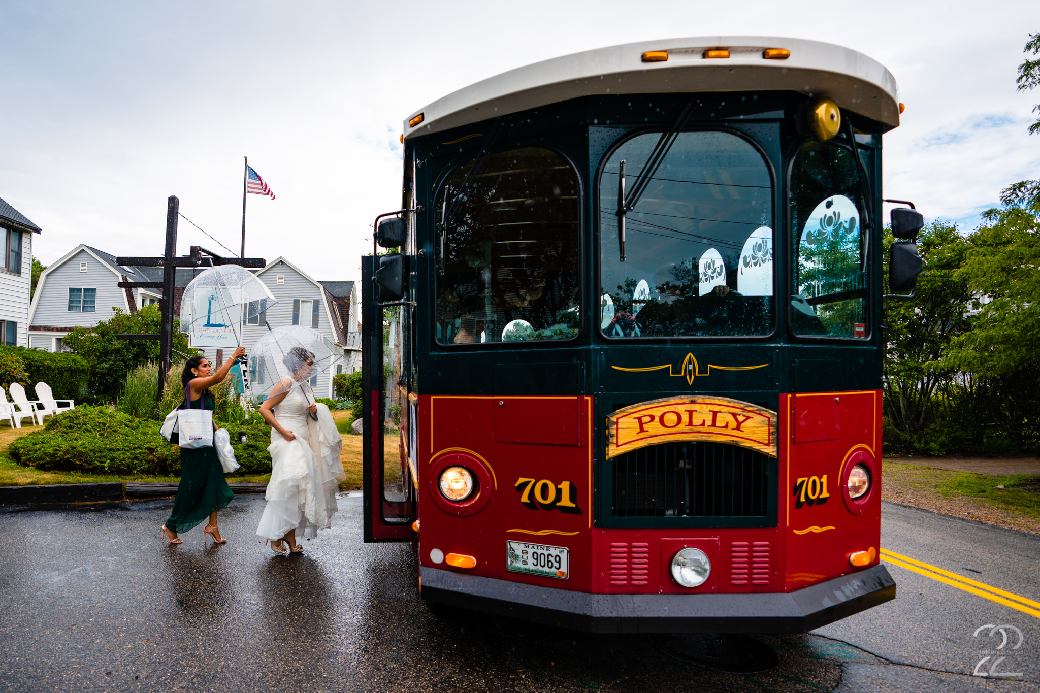  Choosing something out of the ordinary for your wedding makes it uniquely yours. Andrea rented a trolly to bring them to the York Golf & Tennis Club for their wedding. It was so much fun for everyone. 